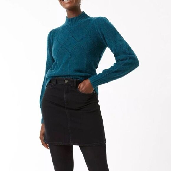 Fat Face UK Lara pointelle wool blend jumper sweater 14 - Picture 1 of 10